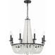 Bella 8 Light 26 inch Matte Black Chandelier Ceiling Light