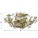 Paris Market 6 Light 16 inch Gold Leaf Semi Flush Ceiling Light