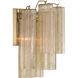 Addis Wall Sconce Wall Light in Tronchi Glass Amber