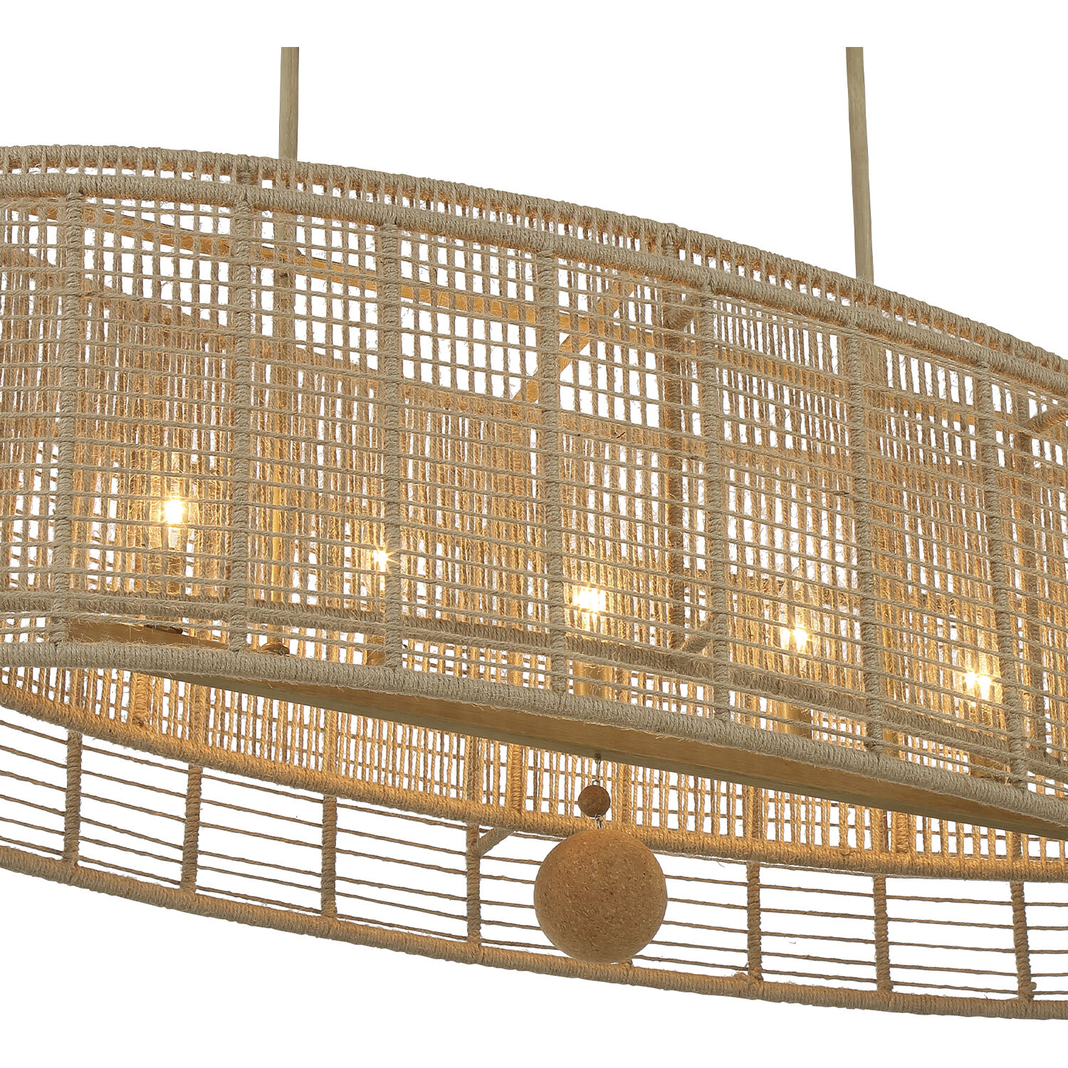 Jayna 5 Light 41.75 inch Burnished Silver Linear Chandelier Ceiling Light