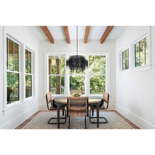 Poppy 6 Light 26.5 inch Matte Black Chandelier Ceiling Light