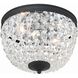 Nola 2 Light 11.5 inch Black Forged Flush Ceiling Light