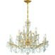 Maria Theresa 12 Light 29 inch Gold Chandelier Ceiling Light in Clear Italian