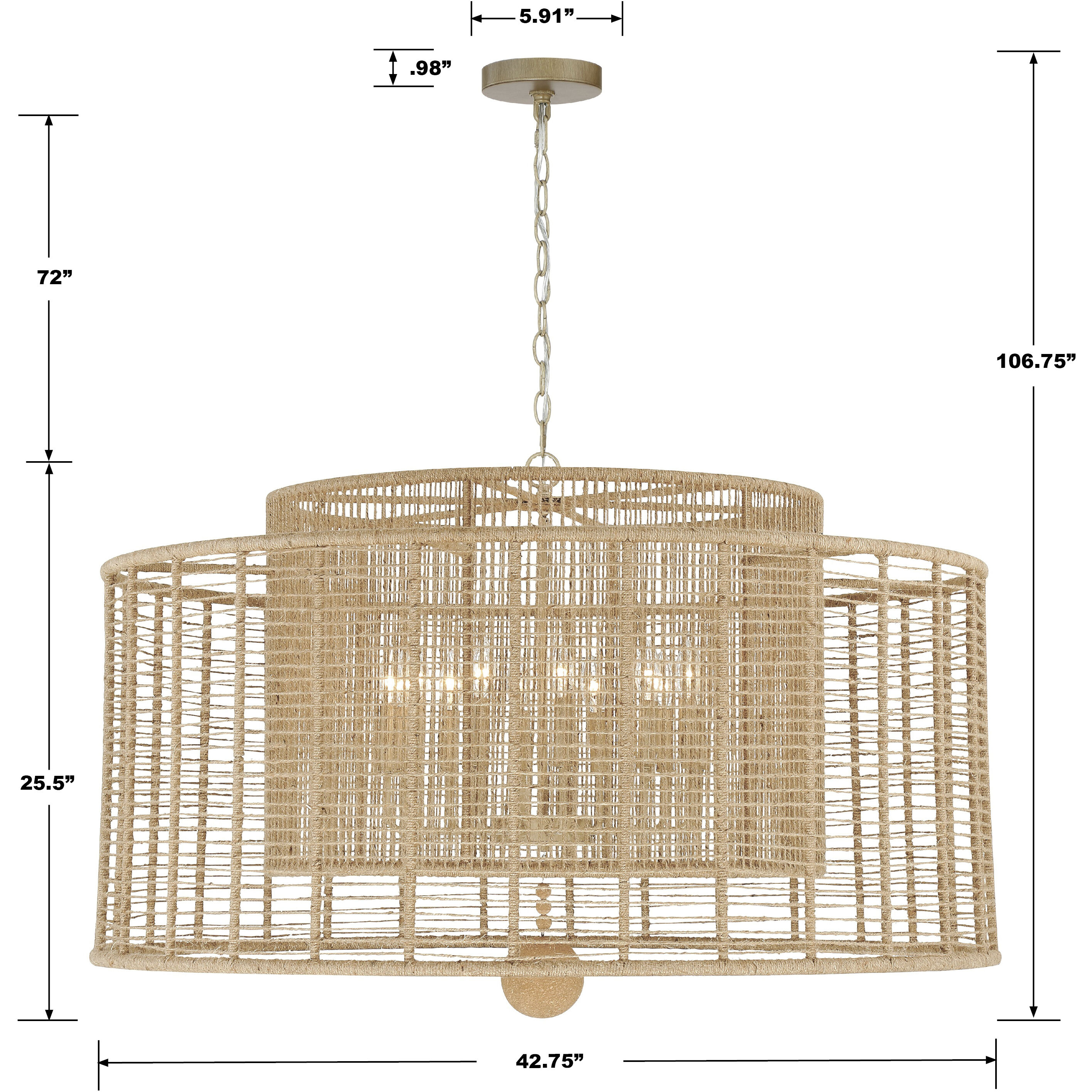 Jayna 12 Light 42.75 inch Burnished Silver Chandelier Ceiling Light