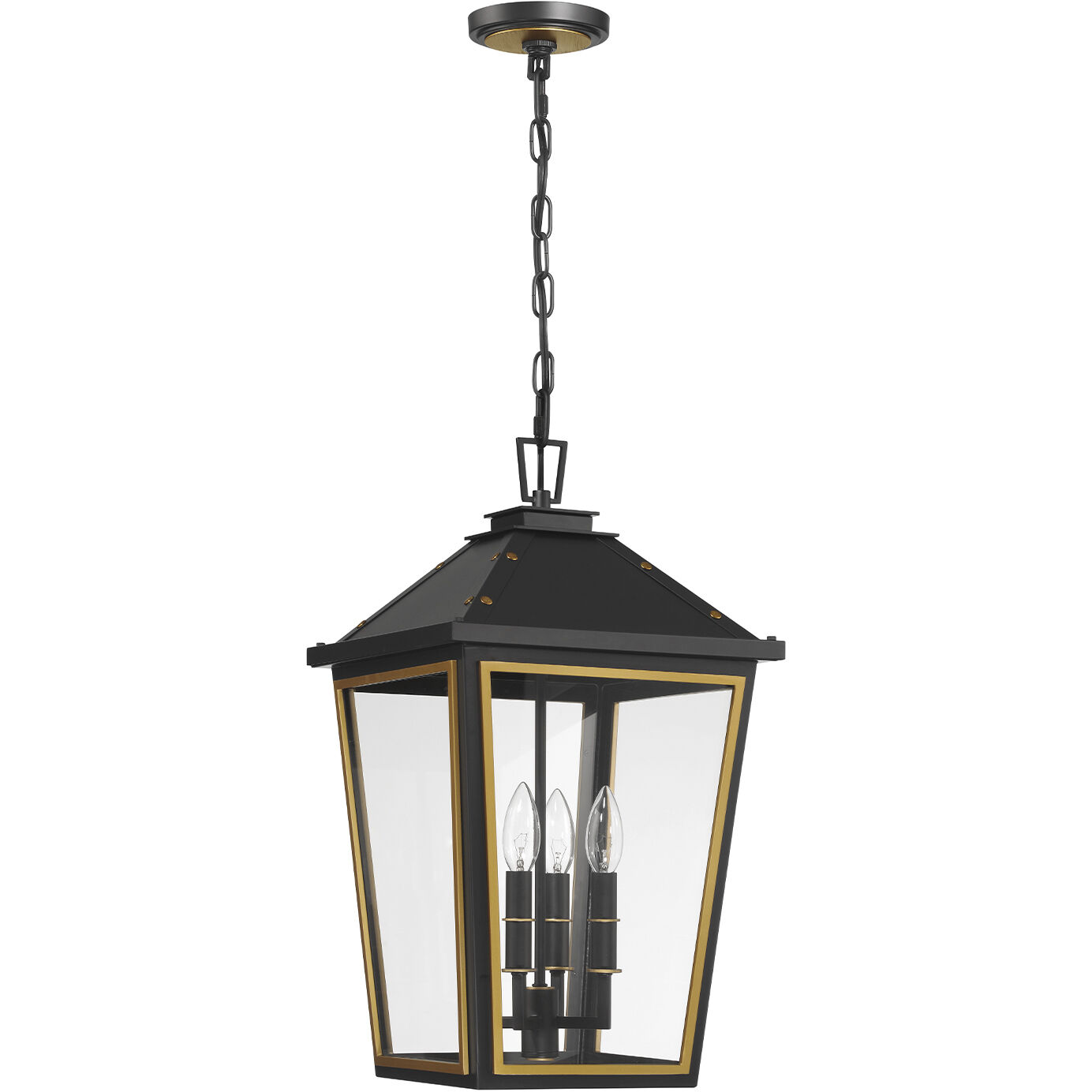 Hawkins 4 Light 12 inch Matte Black and Textured Gold Pendant Ceiling Light