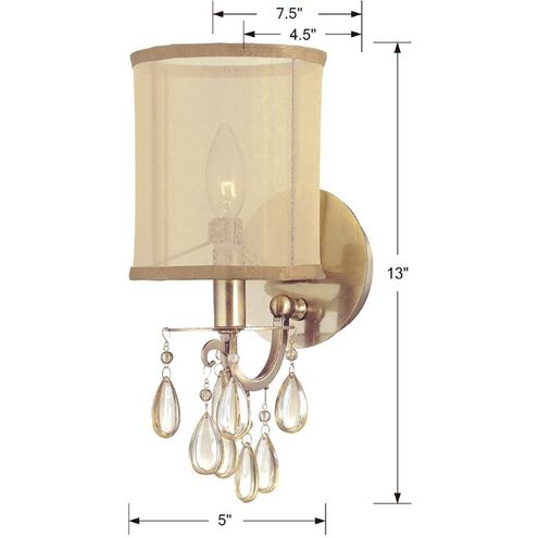 Hampton 1 Light 5.5 inch Antique Brass Sconce Wall Light