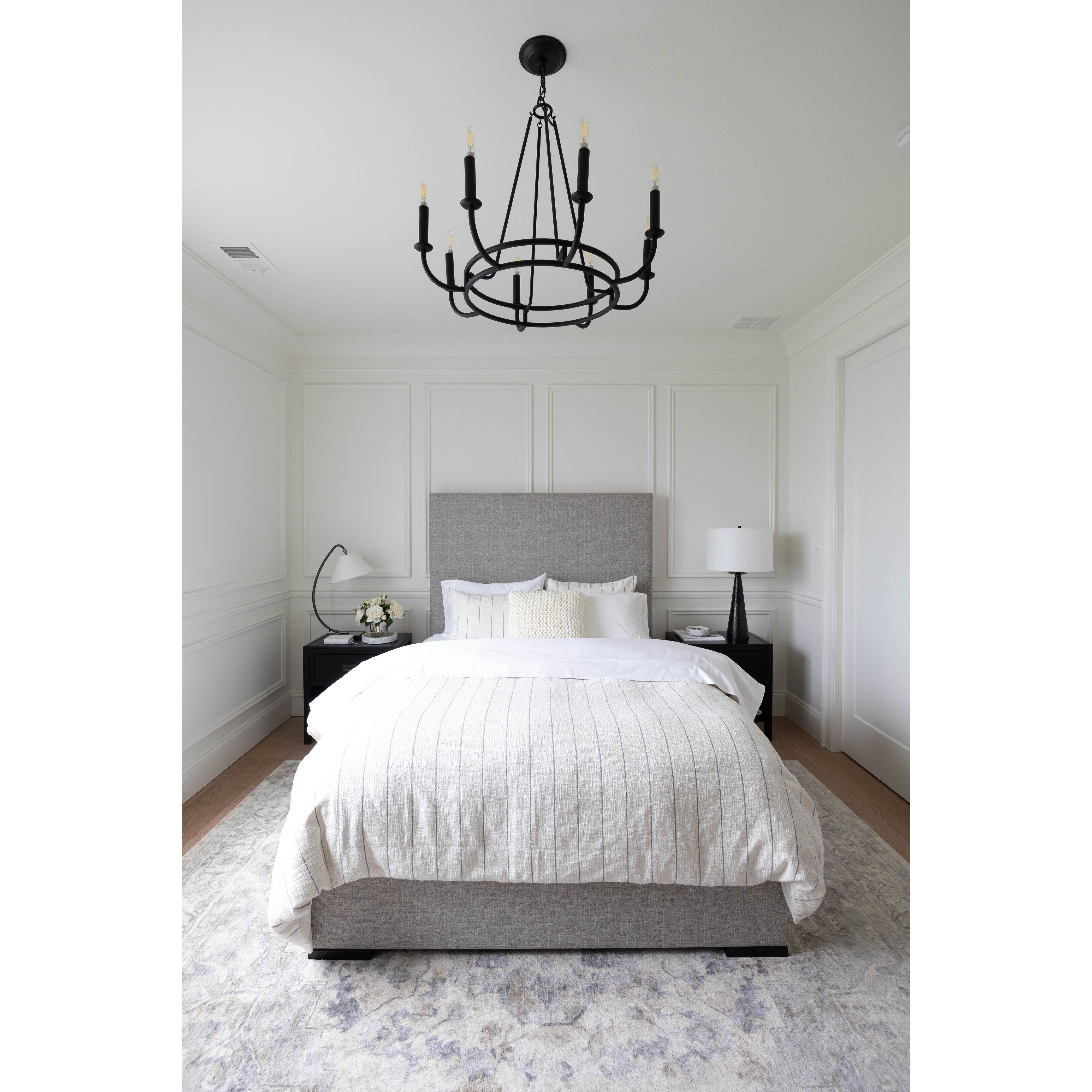 Bailey 8 Light 28 inch Matte Black Chandelier Ceiling Light