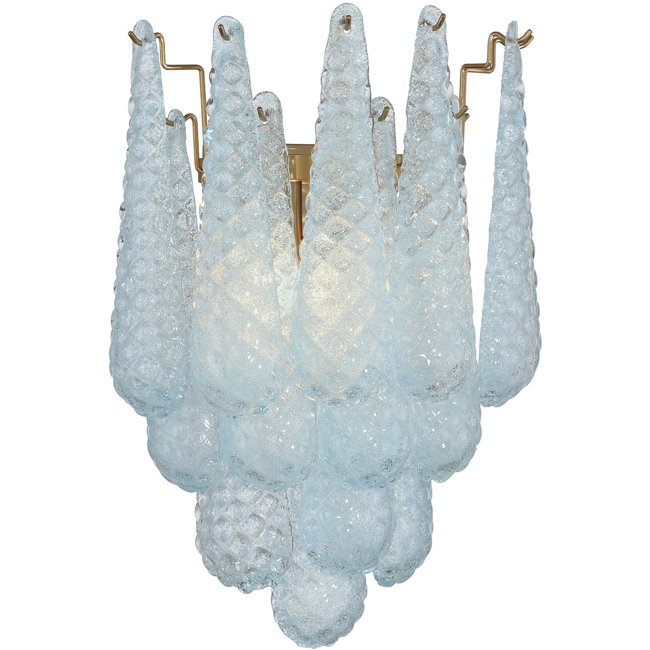 Ollie Bath Wall Light in Sand Glass Blue