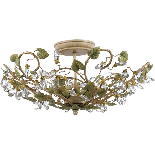 Josie 5 Light 20.5 inch Champagne Green Tea Semi Flush Ceiling Light