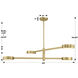 Orson 4 Light 54 inch Modern Gold Chandelier Ceiling Light