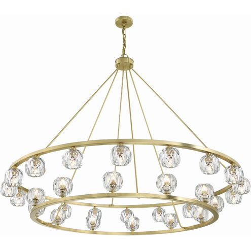 Aragon 30 Light 60 inch Soft Brass Chandelier Ceiling Light