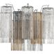 Addis Bath Wall Light in Polished Chrome, Tronchi Glass Autumn