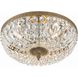 Waltham 3 Light 16 inch Olde Brass Flush Ceiling Light in Clear Hand Cut