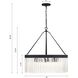 Emory 8 Light 24 inch Black Forged Chandelier Ceiling Light