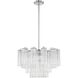 Addis 9 Light 22 inch Polished Chrome Chandelier Ceiling Light in Tronchi Glass Clear