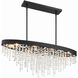 Winham 8 Light 36 inch Black Forged Linear Chandelier Ceiling Light