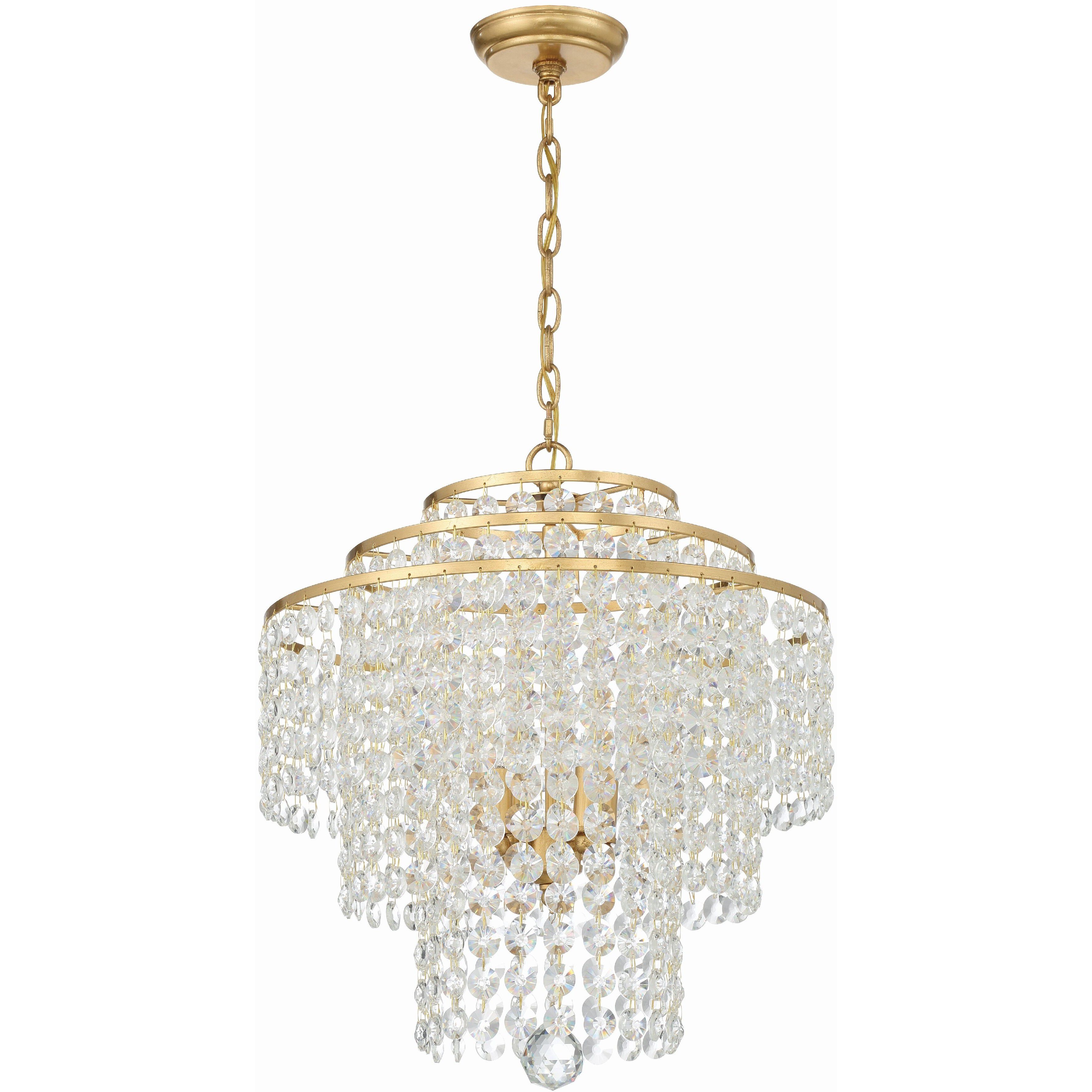 Gabrielle 4 Light 18 inch Antique Gold Chandelier Ceiling Light