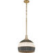 Zanzibar 3 Light 14 inch Soft Gold Pendant Ceiling Light