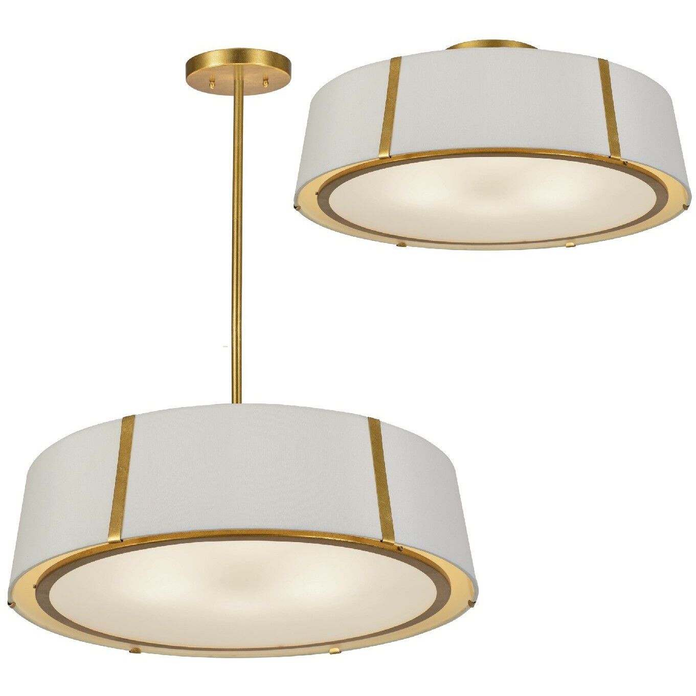 Fulton 6 Light 24 inch Antique Gold Pendant Ceiling Light