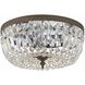 Waltham 3 Light 14 inch English Bronze Flush Ceiling Light in Clear Hand Cut