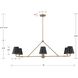 Xavier 6 Light 46 inch Vibrant Gold Linear Chandelier Ceiling Light