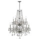 Traditional Crystal 12 Light 26.5 inch Polished Chrome Chandelier Ceiling Light in Clear Swarovski Strass