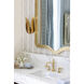 Broche Bath Sconce Wall Light in Antique Gold