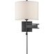 Marshall 20.5 inch 60.00 watt Matte Black Task Sconce Wall Light