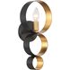 Luna 1 Light 7 inch English Bronze and Antique Gold ADA Sconce Wall Light