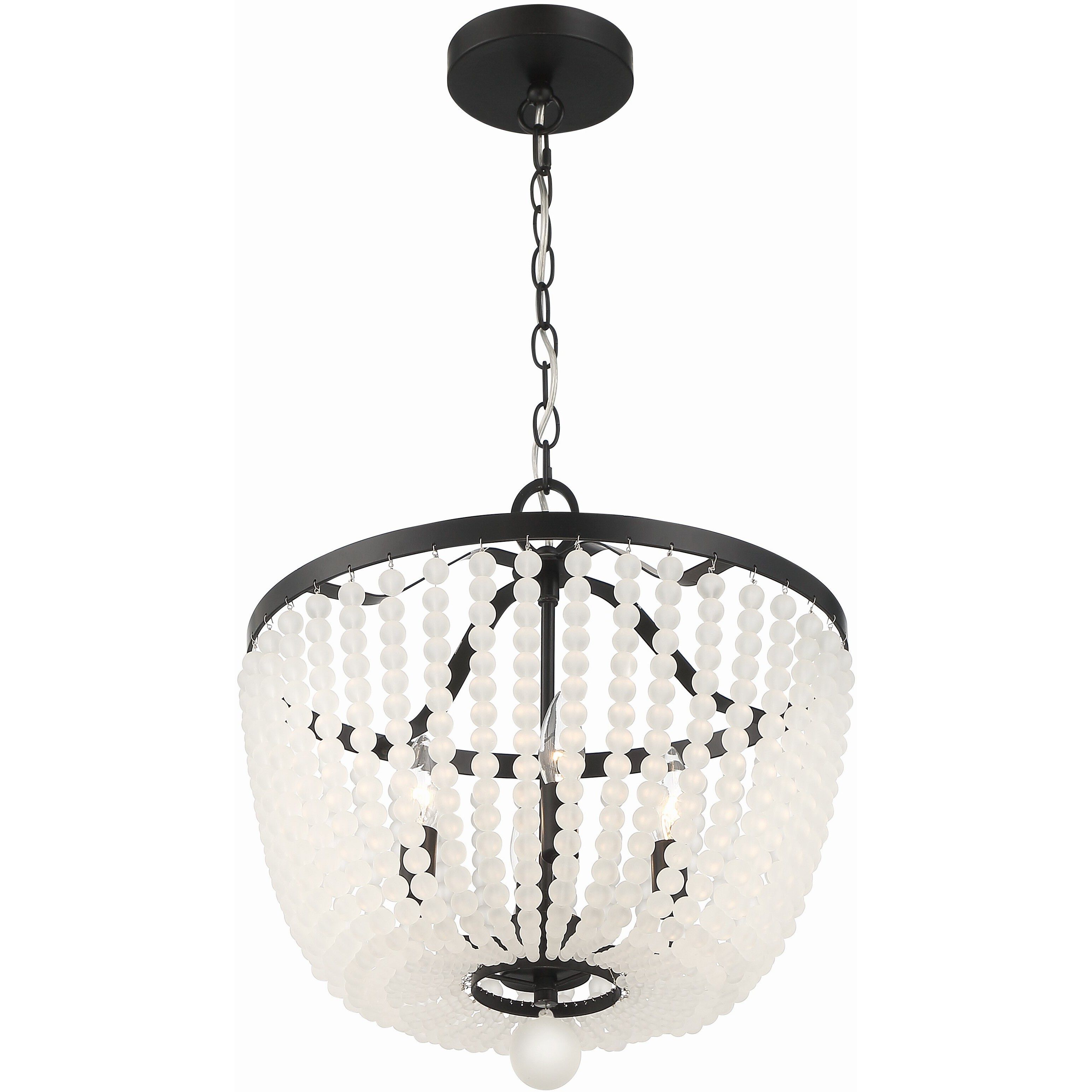 Rylee 4 Light 16.5 inch Matte Black Chandelier Ceiling Light
