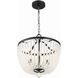 Rylee 4 Light 16.5 inch Matte Black Chandelier Ceiling Light