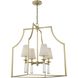 Baxter 4 Light 22 inch Aged Brass Lantern Chandelier Ceiling Light
