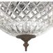 Radley 3 Light 12 inch English Bronze Flush Ceiling Light