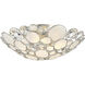 Palla 3 Light 16 inch Antique Silver Semi Flush Ceiling Light