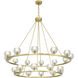 Aragon 22 Light 48 inch Soft Brass Chandelier Ceiling Light