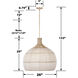 Zanzibar 6 Light 26 inch Soft Gold Pendant Ceiling Light