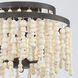 Poppy 3 Light 15 inch Forged Bronze Semi Flush Ceiling Light