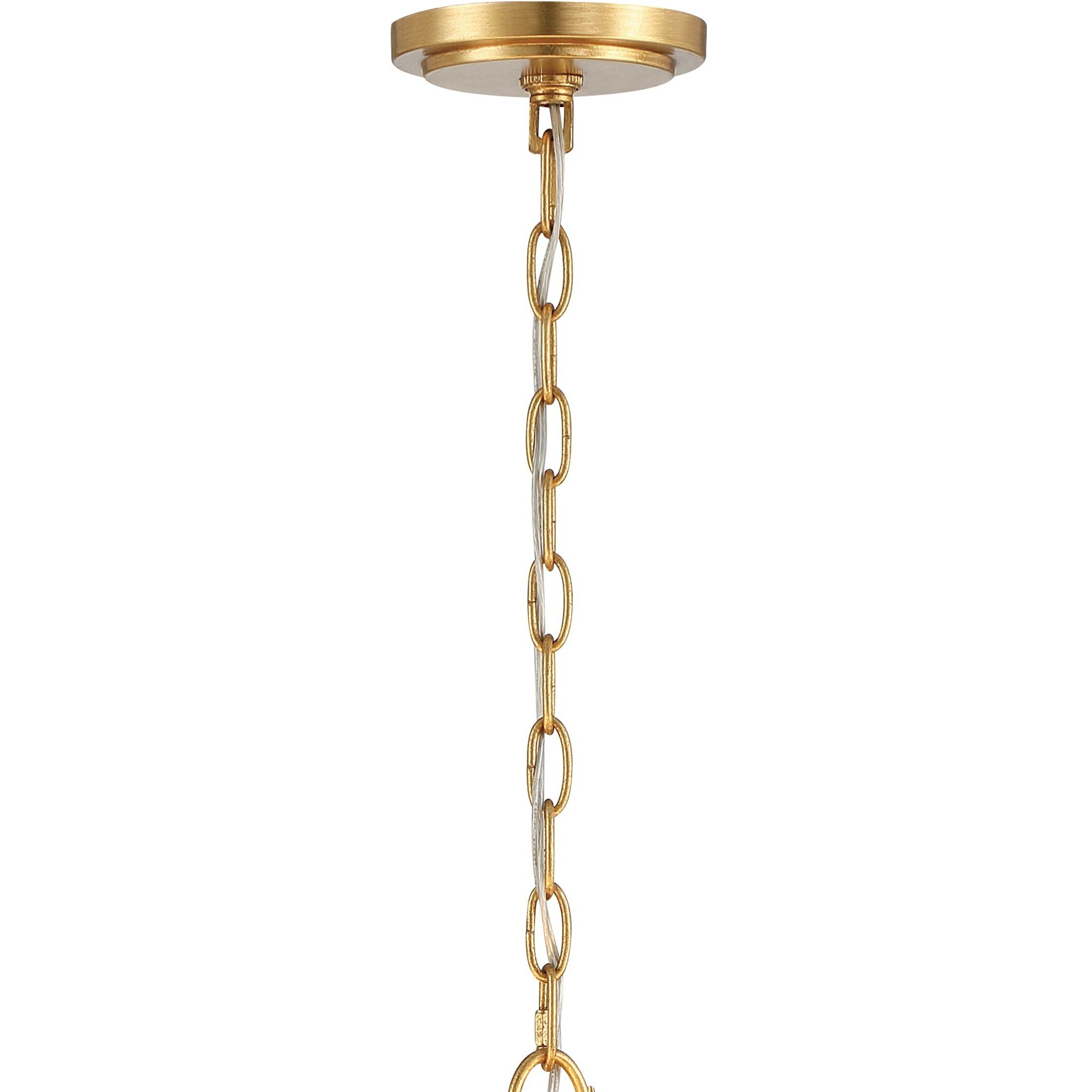 Rollins 8 Light 32 inch Antique Gold Chandelier Ceiling Light