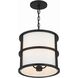 Hulton 3 Light 13 inch Matte Black Pendant Ceiling Light