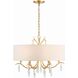Rollins 6 Light 24 inch Antique Gold Chandelier Ceiling Light