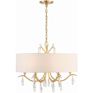Rollins 6 Light 24 inch Antique Gold Chandelier Ceiling Light