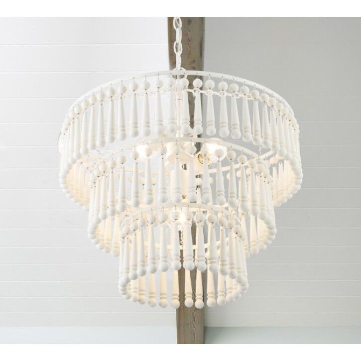 Tiana 3 Light 20.5 inch Matte White Chandelier Ceiling Light