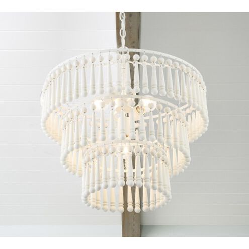 Tiana 3 Light 20.5 inch Matte White Chandelier Ceiling Light