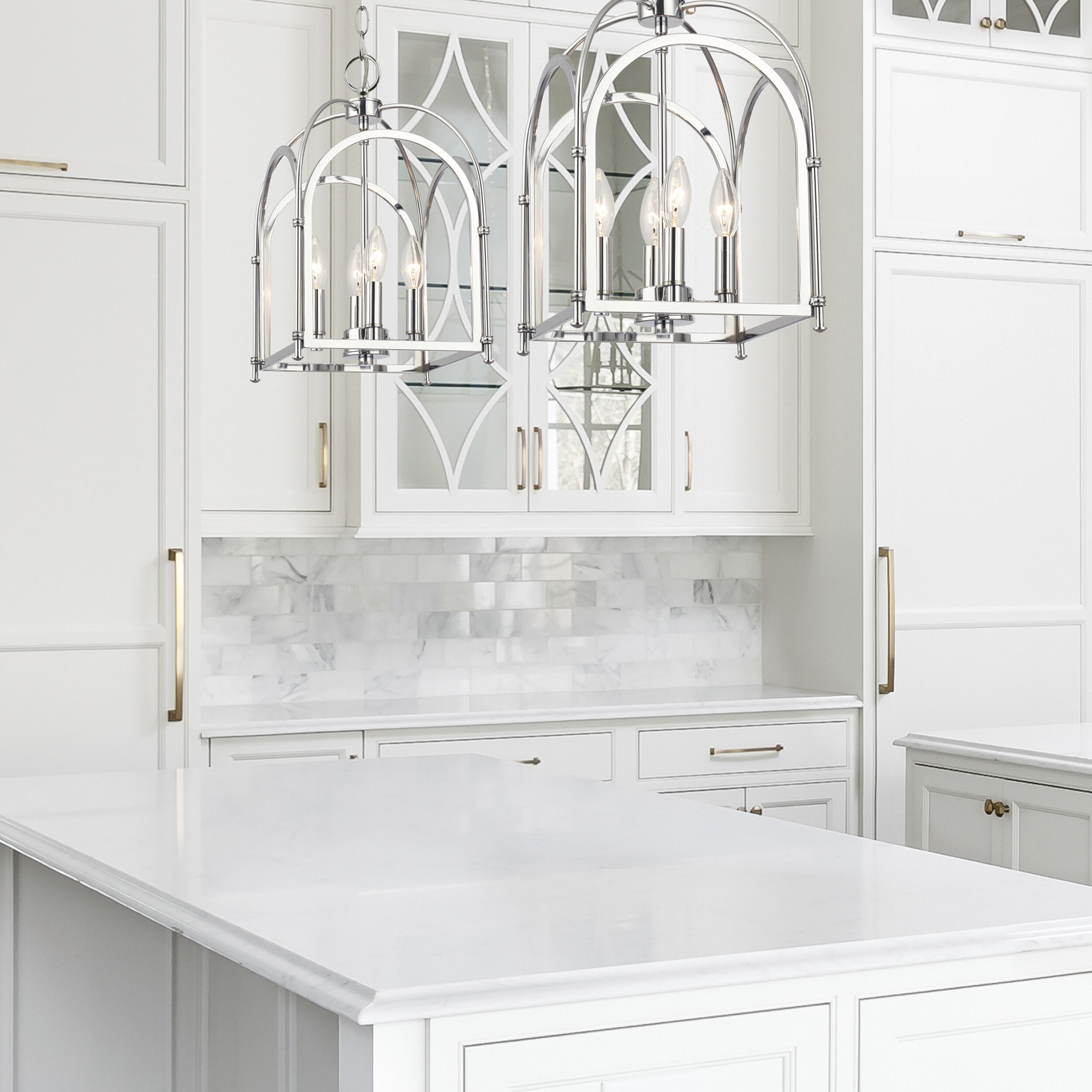 Kai 4 Light 10 inch Polished Chrome Pendant Ceiling Light