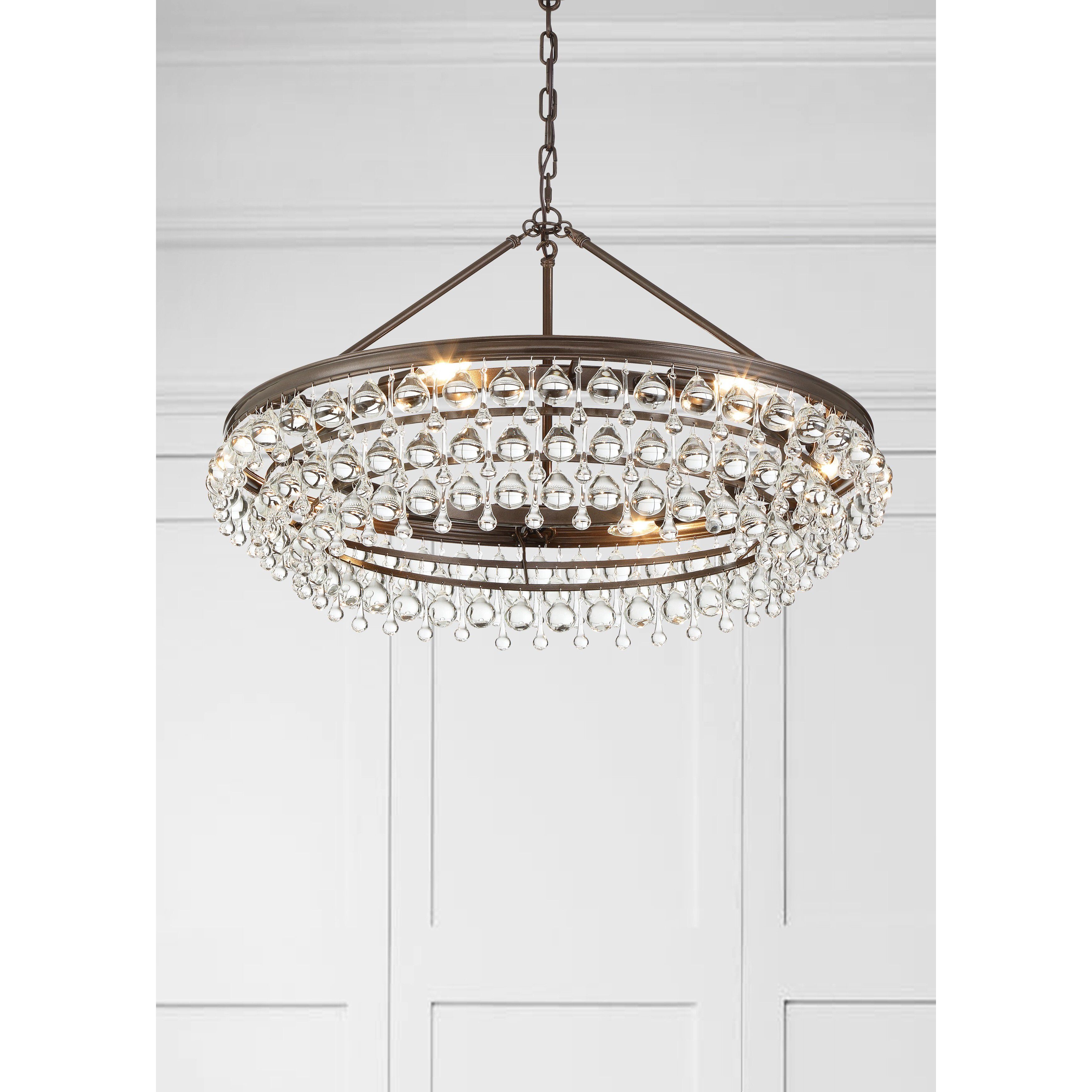 Calypso 6 Light 30 inch Vibrant Bronze Chandelier Ceiling Light