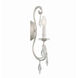 Ashton Bath Wall Light in Clear Hand Cut, Olde Silver
