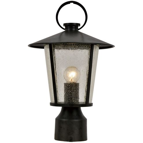 Andover 1 Light 15 inch Matte Black Outdoor Lantern Post