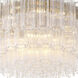 Addis 16 Light 32 inch Aged Brass Flush Mount Ceiling Light in Tronchi Glass Clear