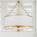 Broche 8 Light 29 inch Antique Gold Chandelier Ceiling Light