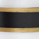 Capsule 1 Light 10 inch Matte Black and Textured Gold Outdoor Sconce, Brian Patrick Flynn